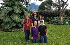 The Reed family (Dave, Gerri Anne and son Jackson) in Antigua, Guatemala, while visiting their exchange student, Gustavo, and his mother, Claudia.